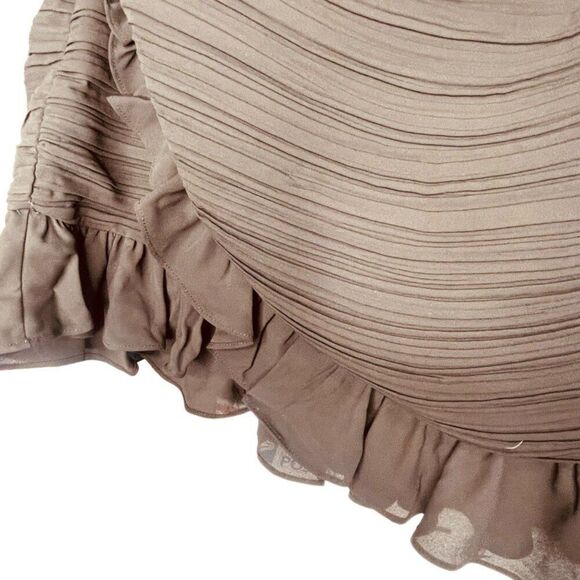 Express | One Puff Shoulder Ruched Ruffle Mini Dress Size M | NWT - Picture 10 of 13